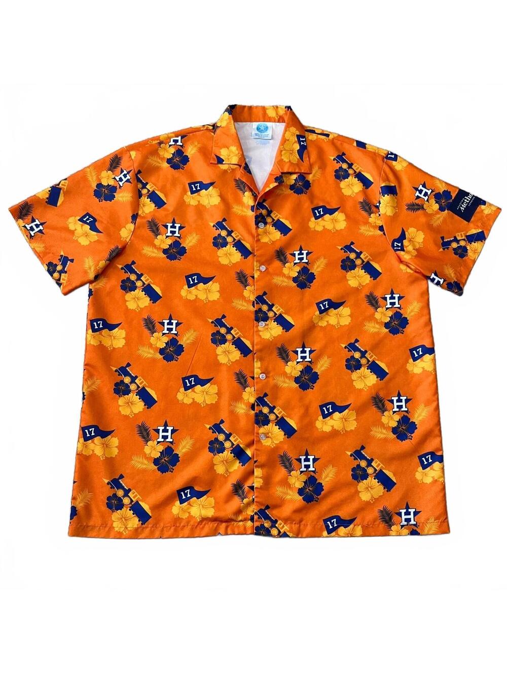 Houston Astros 2017 World Series Hawaiian Shirt SGA Orange Size XL
